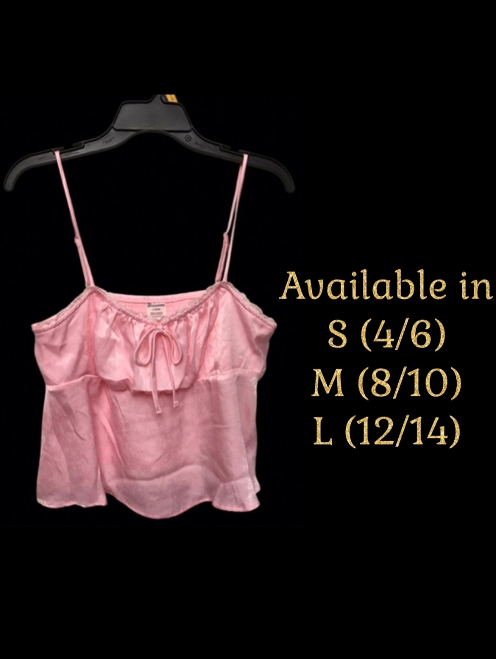 NEW Pink Satin Spaghetti Strap Top 🌸